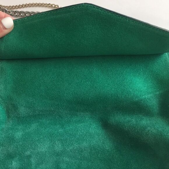 β¨ π β¨βZara Woman Emerald Green Chain Leather Crossbody Handbag β¨ - Picture 11 of 17